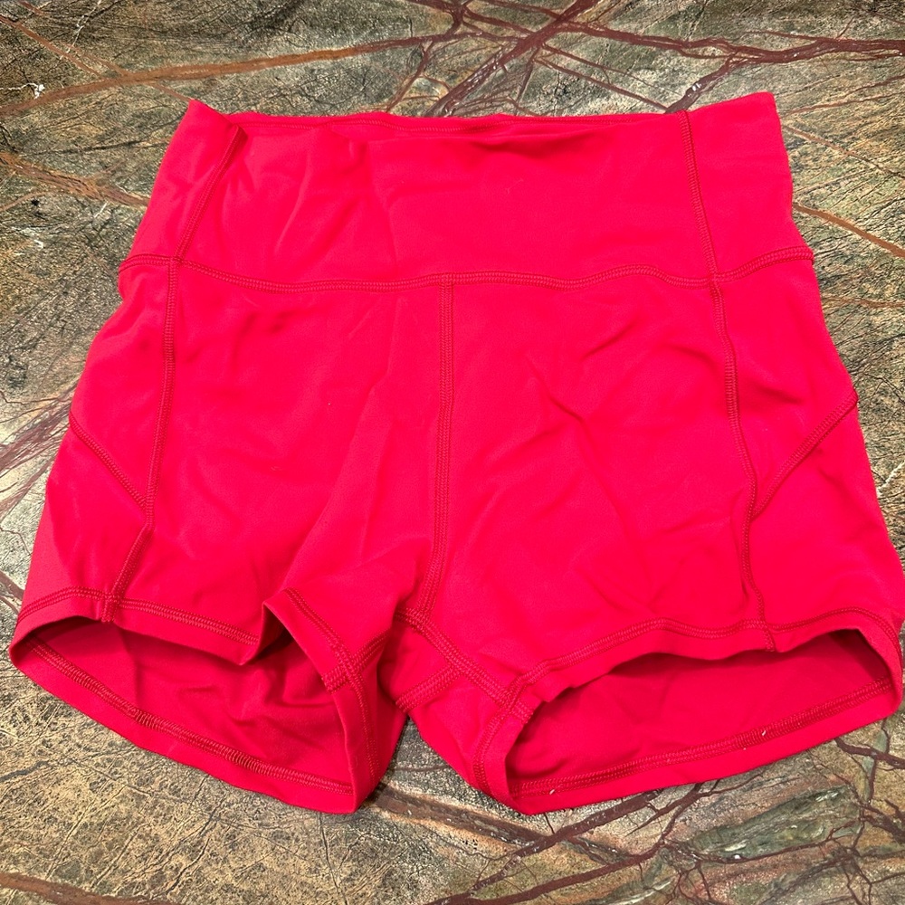 Lululemon Red Athletic Shorts